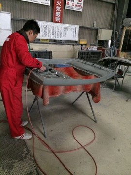 TOYOTAトヨタWISH　ウィッシュ　パーツ磨き