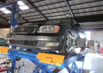 トヨタ　セルシオ（TOYOTA）　4輪アライメント調整　アムテックス社製4輪アライメントテスター使用　自動車修理事例