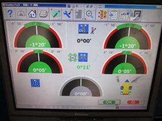 Volkswagen　PASSAT 　2.0FSI　Turbo (フォルクスワーゲン　PASSAT FSI　2.0TARBO　)　4輪アライメント調整　アムテックス社製4輪アライメントテスター使用