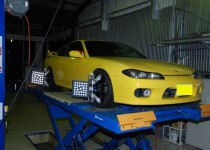 日産　シルビア　S15(NISSAN　SILVIA　S15)　4輪アライメント調整　アムテックス社製4輪アライメントテスター使用