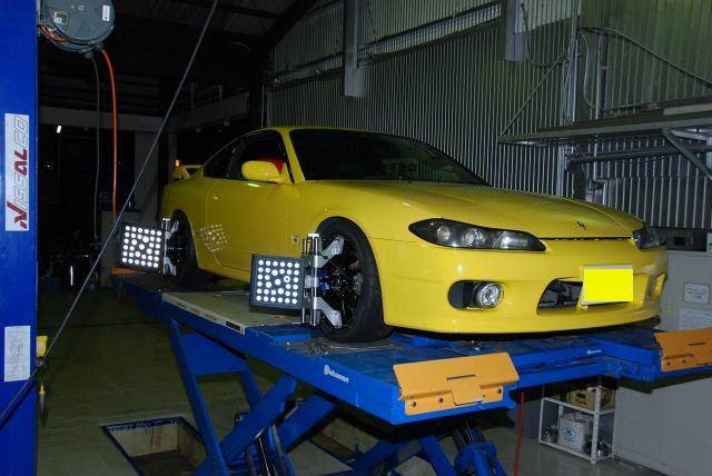 日産　シルビア　S15(NISSAN　SILVIA　S15)　4輪アライメント調整　アムテックス社製4輪アライメントテスター使用