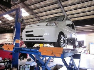 ホンダ　ライフ（HONDA　LIFE　JB1）　4輪アライメント調整　アムテックス社製4輪アライメントテスター使用