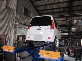 ホンダ　ライフ（HONDA　LIFE　JB1）　4輪アライメント調整　アムテックス社製4輪アライメントテスター使用