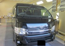 八幡西区陣原☆H様　トヨタ　ハイエース【TOYOTA　HIACE】　ニューリアルガラスコーティング　コーティング剤SOFT99使用