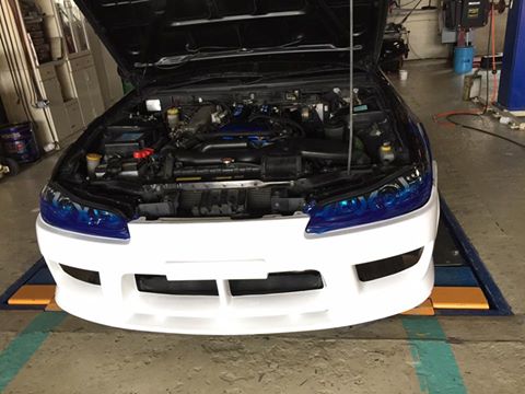 NISSAN SILVIA（ニッサンシルビア）フロントバンパースポイラー塗装取り付け！