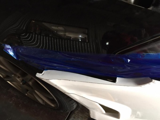 NISSAN SILVIA（ニッサンシルビア）フロントバンパースポイラー塗装取り付け！