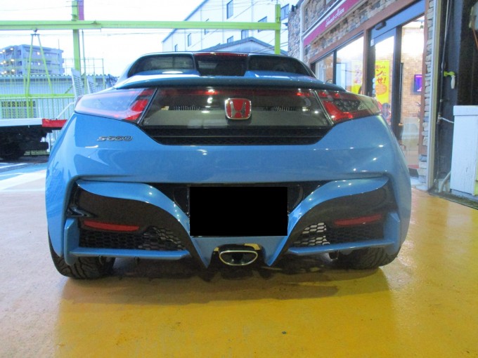 HONDA S660（ホンダエスロクロクマル）エアロパーツの色分け塗装取り付け